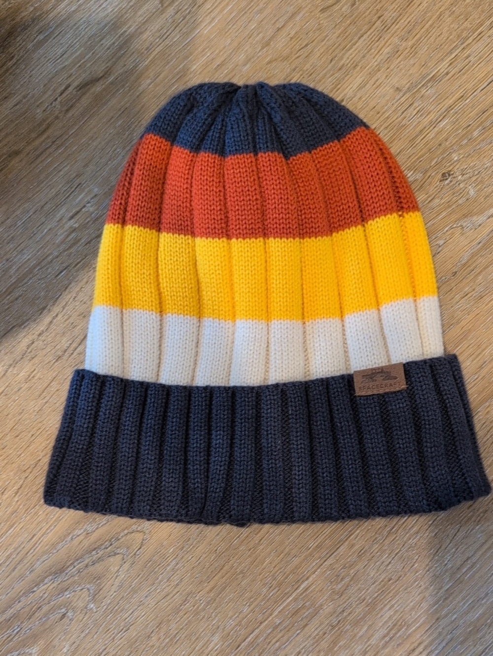 Spacecraft Retro Multicolor Stripe Knit Beanie